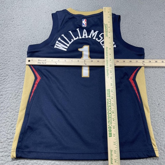 New Orleans Pelicans Jersey Youth Medium NBA Basketball Zion Williamson 1 Nike - Picture 7 of 12